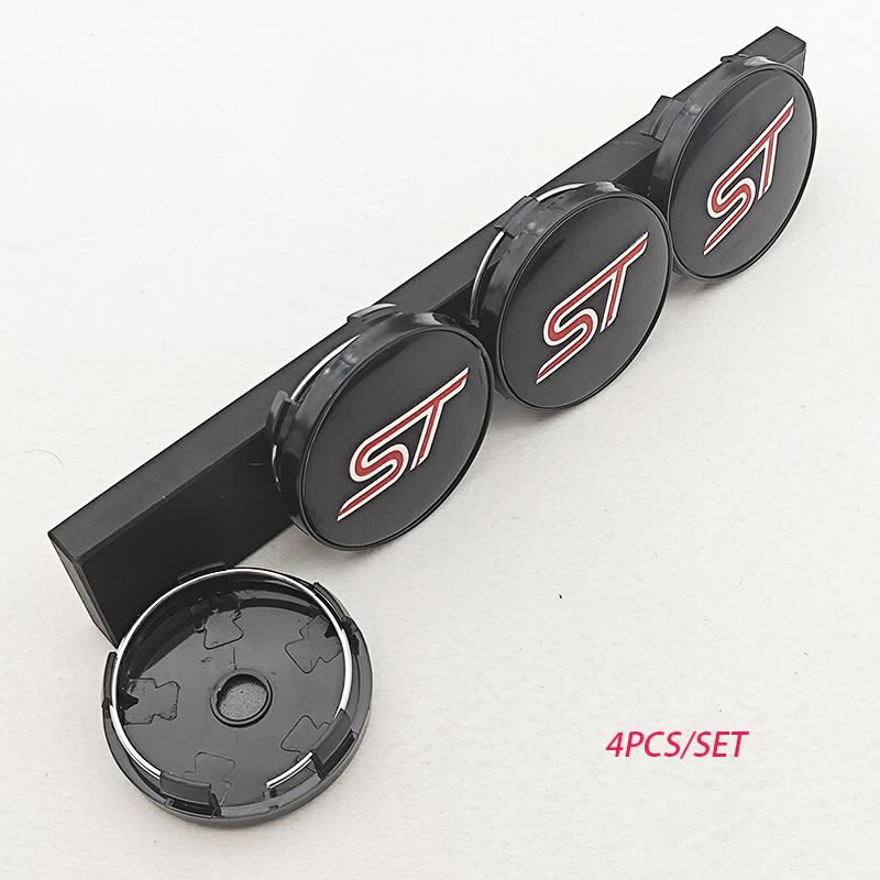 TMON9 4pcs 60mm ST Line Car Wheel Center Hub Caps Rim Cover For Ford Focus Mondeo Mustang Fiesta Kuga MK2 Everest Escape Accessories