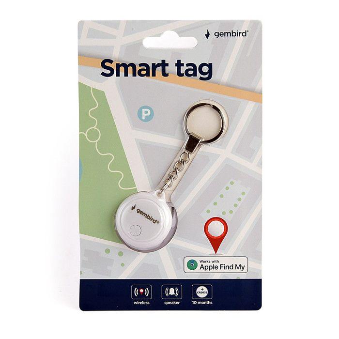 Gembird Smart Tag TA-TAG-01-W Bianco Dispositivo Tracciamento Bluetooth Apple Find My
