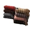 Осенне-зимний шарф Ab Color Matching Plaid Cashmere Warm Shawl Dual Purpose Scarf Tide
