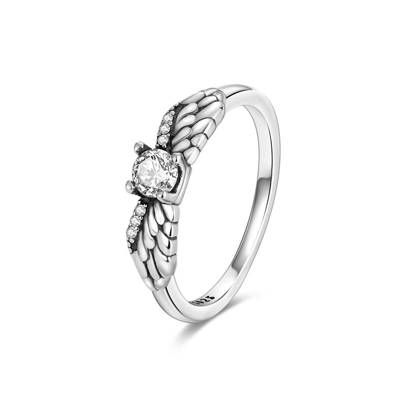 Модный тренд 925 Серебряное кольцо на палец Женские кольца Бесконечный цветок Принцесса Wishbone Сердце Обручальное кольцо Популярные ювелирные изделия Anillo