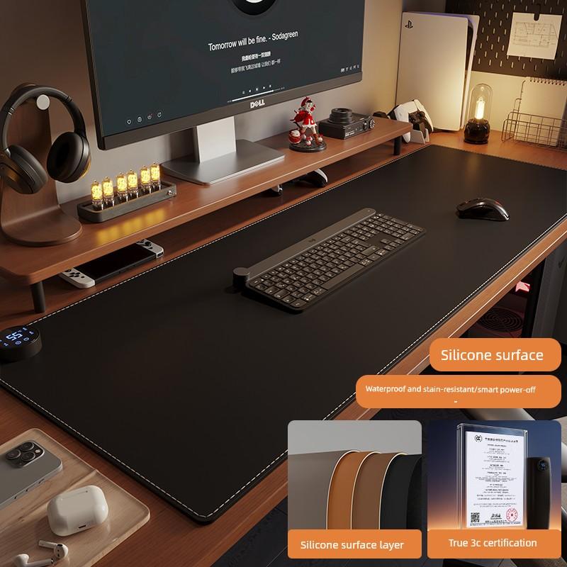 Zoned Heating Desk Pad for Women's Office Workstations, Large Electric Heating Pad with Right Switch for Winter, Suitable for Keyboard and Mouse