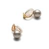 Серьги с жемчугом Цвет жемчуга 4 цвета на выбор Жемчуг 8 мм Пепельно-серый Серебро 900 Золото Гарантия 3 года