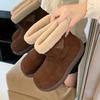 [Fanfna] Retro Thick-soled Non-slip Snow Boots for Women's 2025 New Autumn Versatile Soft-soled Velvet Cotton Slippers