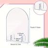 5pcs Clear Acrylic Wedding Table Number Sign with Square Bracket Arched Design for Banquet Reception Party Restaurant Events