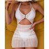 Купальник 1011 новый европейский и американский сексуальный прозрачный сетчатый пляжный юбка блузка купальник женский