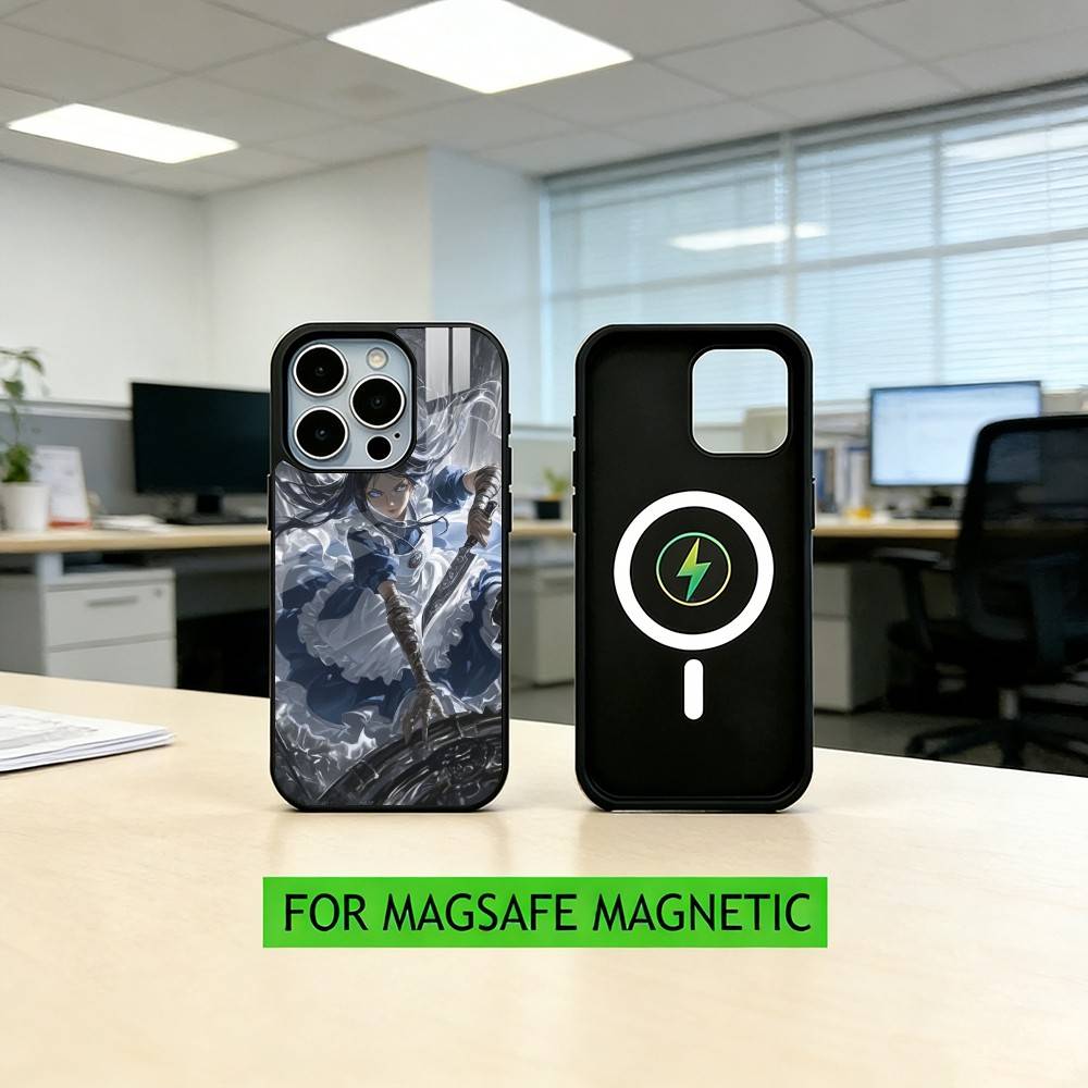 Чехол для телефона A-Alice M-Madness R-Returns для iPhone 17, 16, 15, 14, 13, 12, 11 Plus, Pro, магнитный с Magsafe, беспроводная зарядка