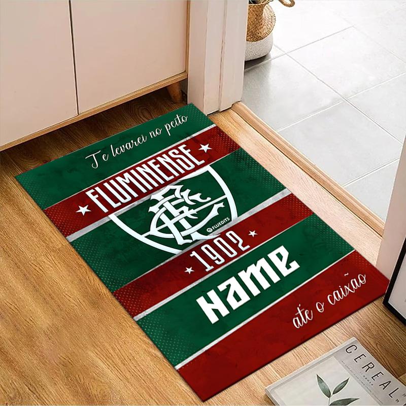 Custom Name Fluminense FC Crest Rug Game Carpet, Floor Mat for Bedroom Living Room Entryway Rug, Home Decor Idea Gift for Christmas birthday