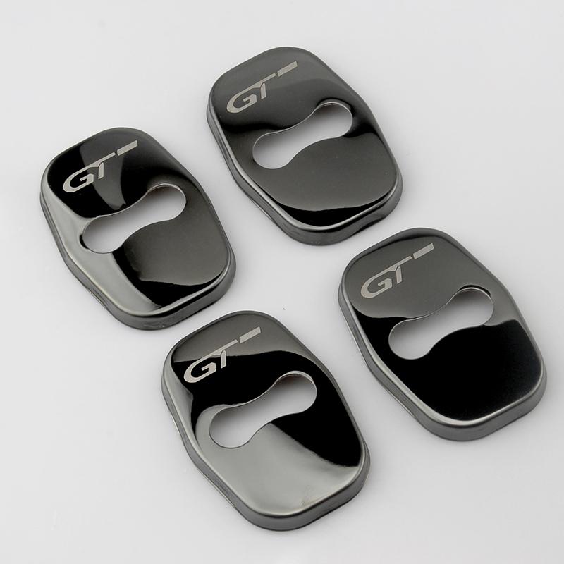 4PCS Car Door Lock Cover Protect Buckle Cover Latch Stop Anti Rust Car Accessories for Peugeot 308 408 5008 3008 207 for Citroen