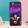 Arcane Jinx Vi Anime Phone Case For iPhone 11 12 13 14 Pro Max X XR XS Plus Silicone Bumper Back Cover