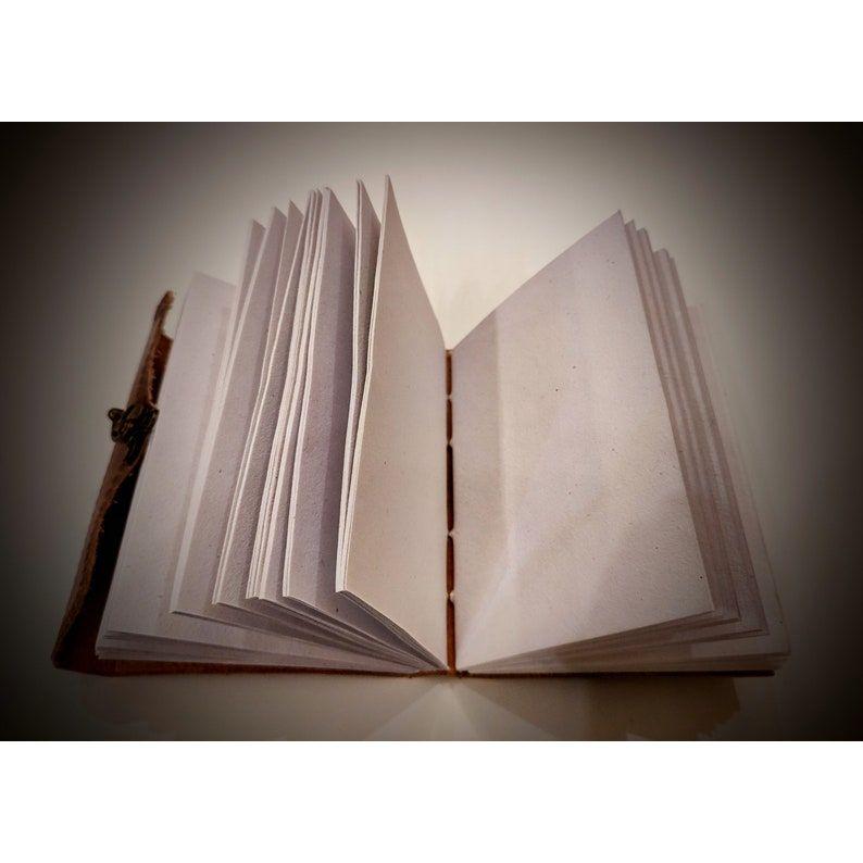 Винтажный блокнот ручной работы с тиснением в кожаном переплете коричневого цвета с замком - Книга теней ручной работы - Журнал для письма унисекс - Дневник многоразового использования