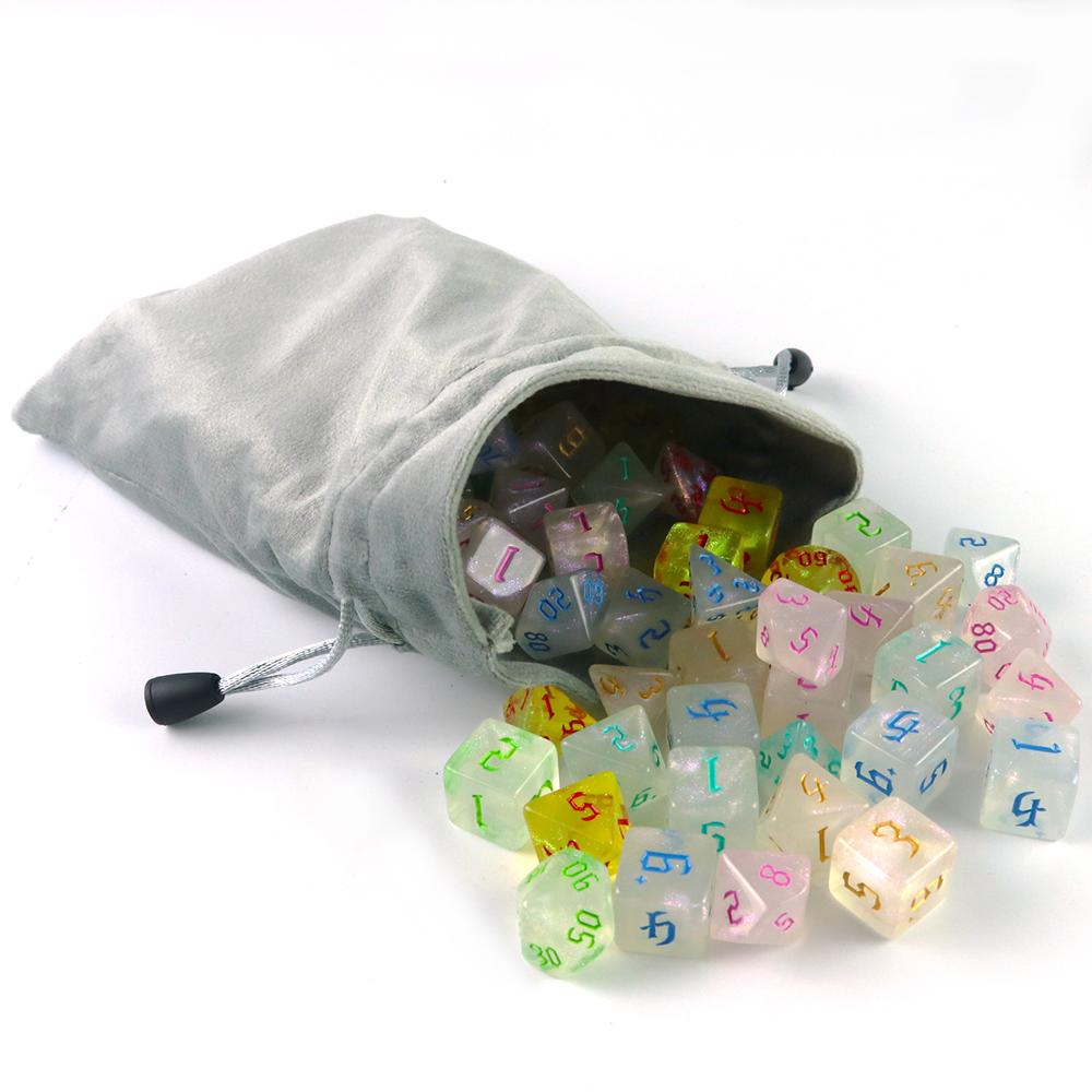 1 шт. квадратная сумка Velet с затягивающимся шнурком для хранения игральных карт, многогранный мешочек для игральных костей, переносная сумка с затягивающимся шнурком, 14*18 см