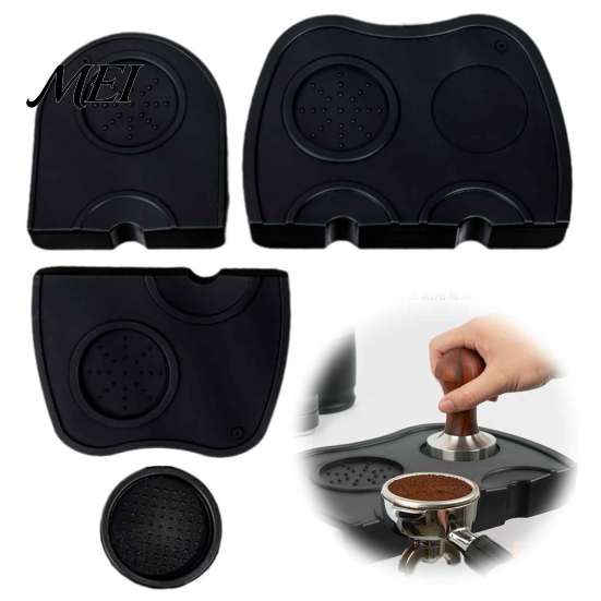 Coffee Utensil Storage Pad Silicone Espresso Tamping Mat, L-Shaped Corner Tamper for Portafilter, Non-Slip Machine Accessories Food Grade Barista Tool