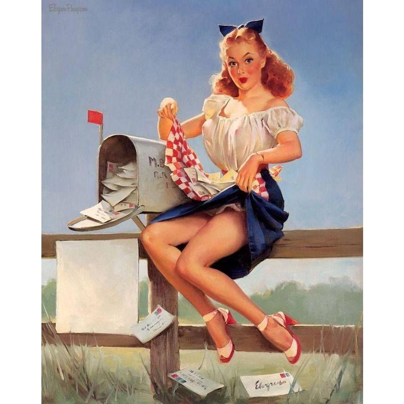 Винтажная Pin-Up Девушка Металлическая Настенная Вывеска Ретро Оловянная Табличка Декор Дома