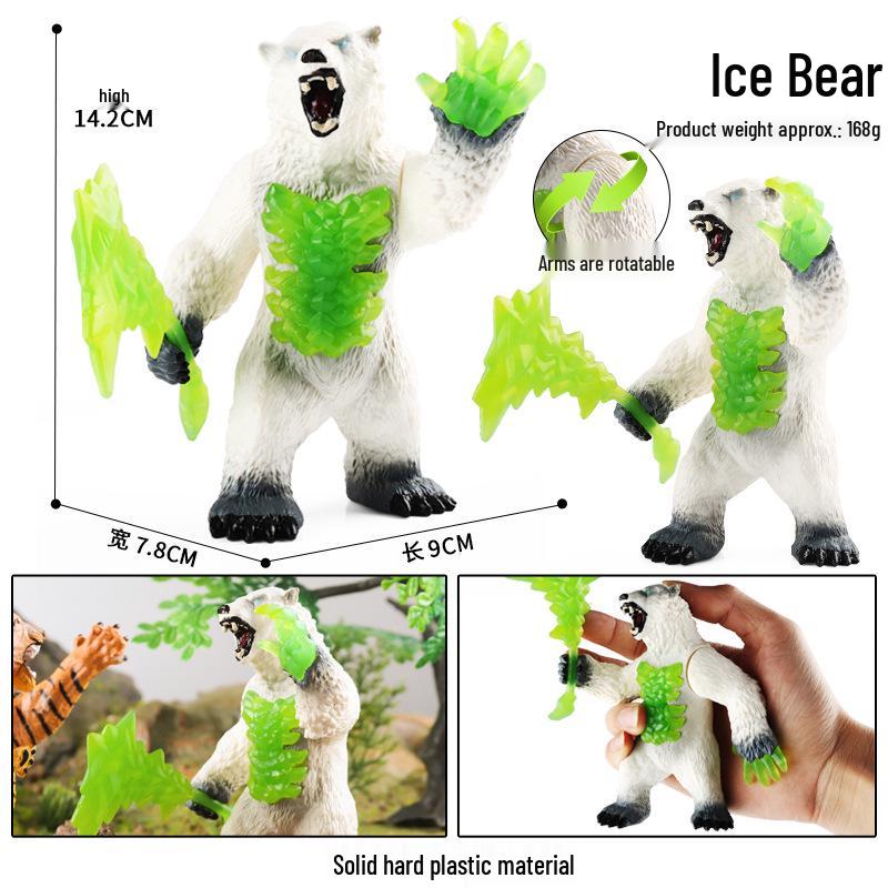 Набор моделей «Радужный Дракон и Мифическое Существо»: Дракон, Лев, Единорог, Белый медведь, Водяной краб