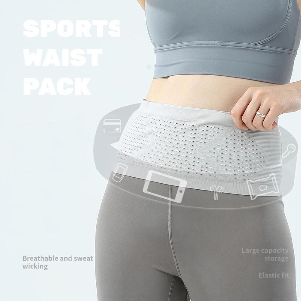 Seamless Invisible Running Sports Fanny Pack Gym Waist Belt Bag Lightweight Breathable Phone Bag Portable Elastic Cycling Pouch 6
