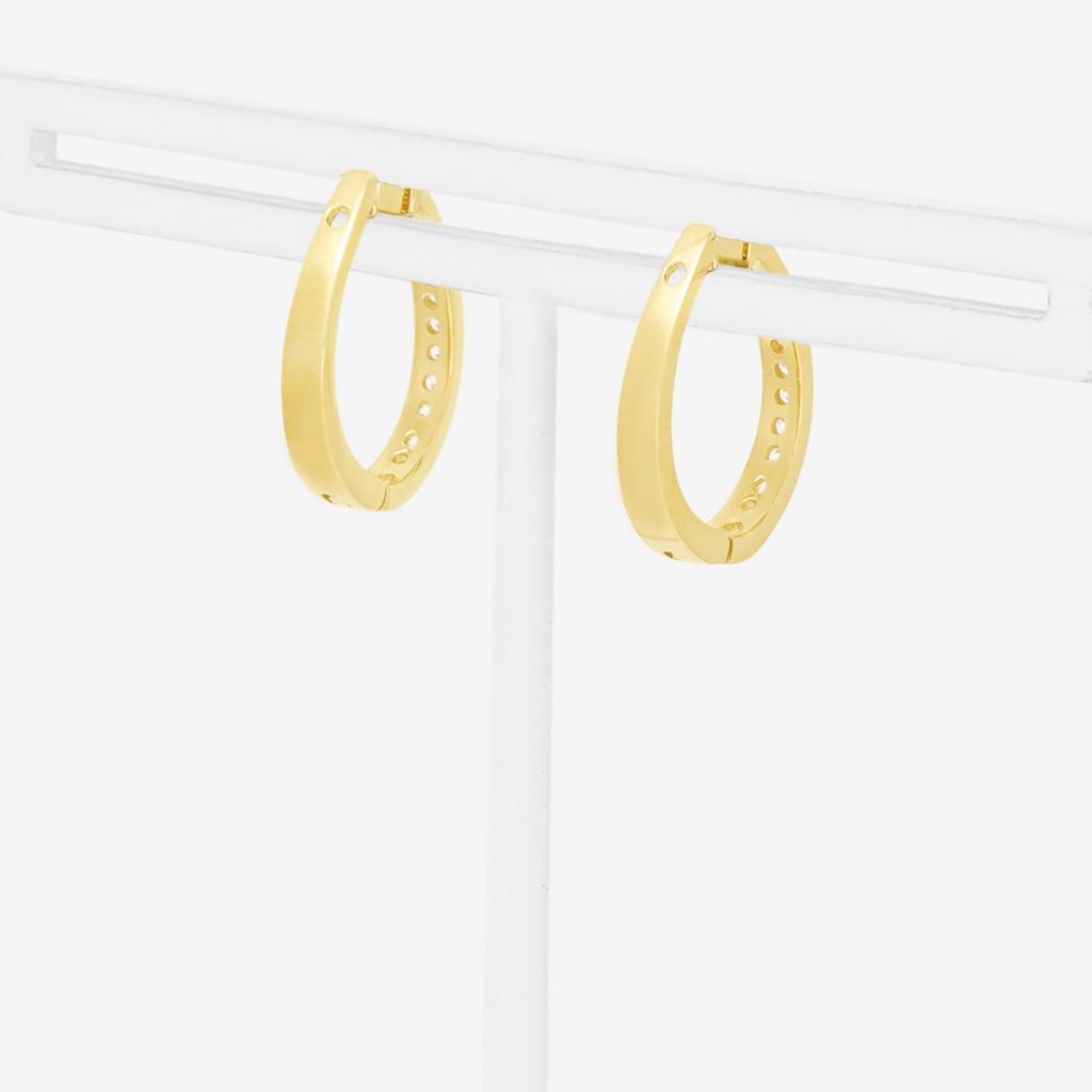 ESTELLE [Official] Women's Silver Earrings with Yellow Gold Plated Cubic Zirconia (Product Code: 0776-0068-0000-0000)