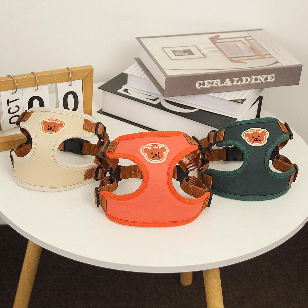 Adjustable Dog Harness and Leash for Small To Medium Breeds, Chest Strap and Chain Set for Teddy Dogs