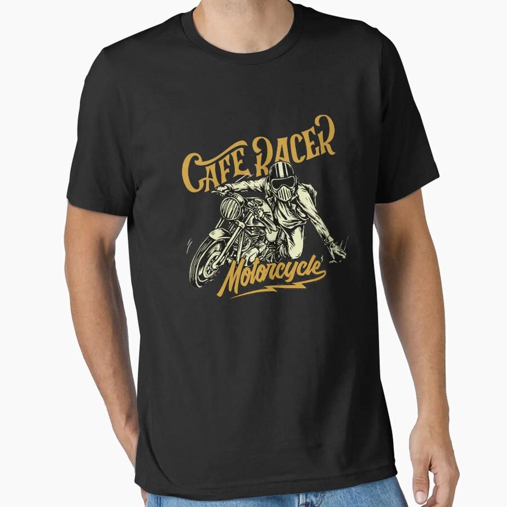 Cafe Racer Motorcycle Bike Biker Rider Designed And Sold By Thesmokeydogs Vintage Streetwear Homme Versatile Stylish
