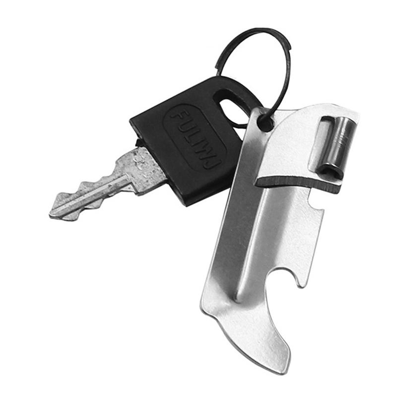 Складной 2 в 1 из полированной нержавеющей стали с многофункциональным консервным ножом Utili-Key, мини-открывашки, кухонные принадлежности