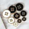 10Pcs High Quality Metal Buttons 10.5/15/20Mm 4-Hole Round Buttons Fashion Apparel Sewing Accessories