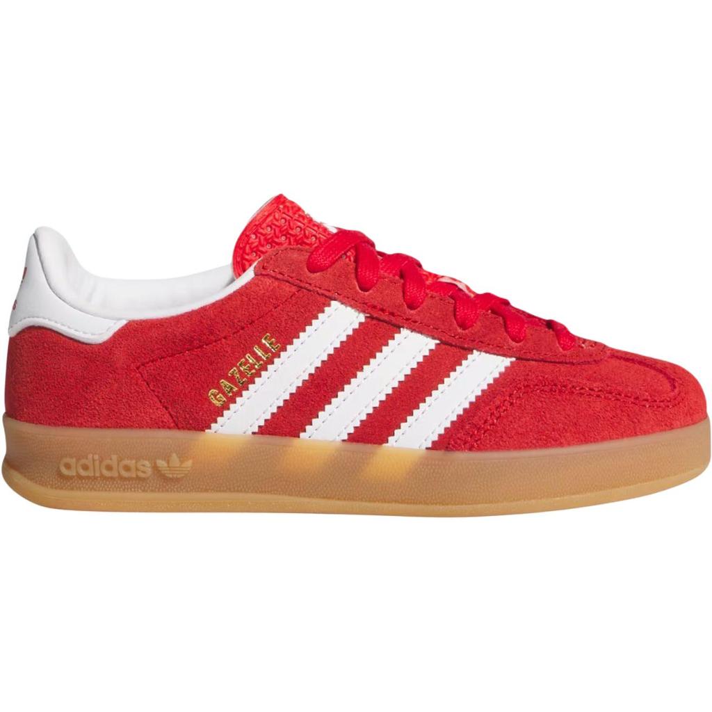adidas Оригинальные Gazelle Indoor Замшевые Удобные Прочные Низкие Детские Кроссовки Детские кроссовки Красные IH9136