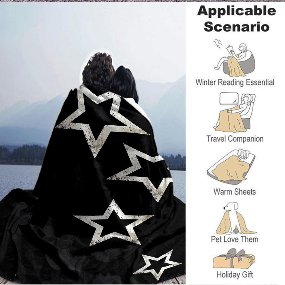 1Pc Starry Night Sky Blanket Soft And Comfortable Casual Warm Camping Travel Christmas Halloween Xmas Gift M928322