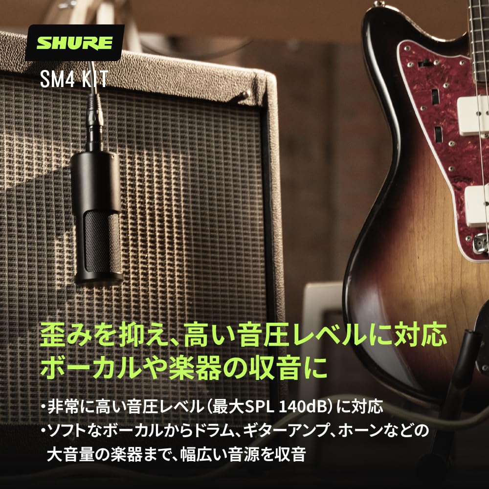 Shure SM4 Home Recording Microphone Kit Condenser Microphone Shock Mount Pop Filter Included SM4-K-KIT