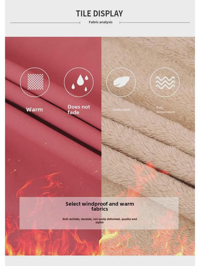 Women's Mid-Age Hooded Fleece Lined Jacket: Detachable & Warm for Autumn/Winter