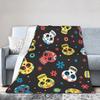 Sugar Skull Mexican Blankets Day of the Dead Horror Halloween Fleece Funny Breathable Throw Blanket for Coverlet All Season