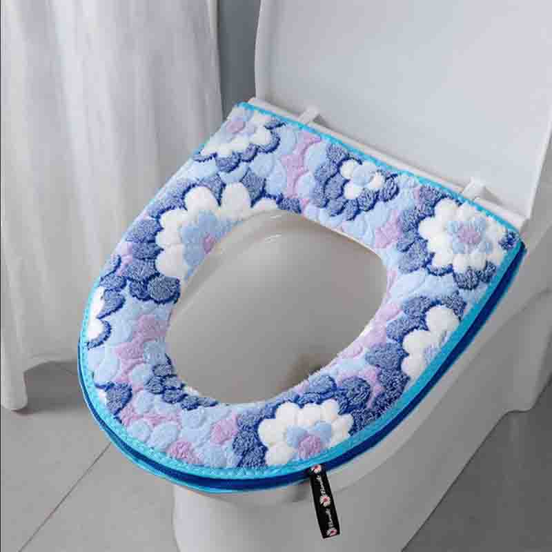 4 цвета, домашняя плюшевая подушка, аксессуары для ванной комнаты, чехол для сиденья для унитаза, утолщенный удобный коврик