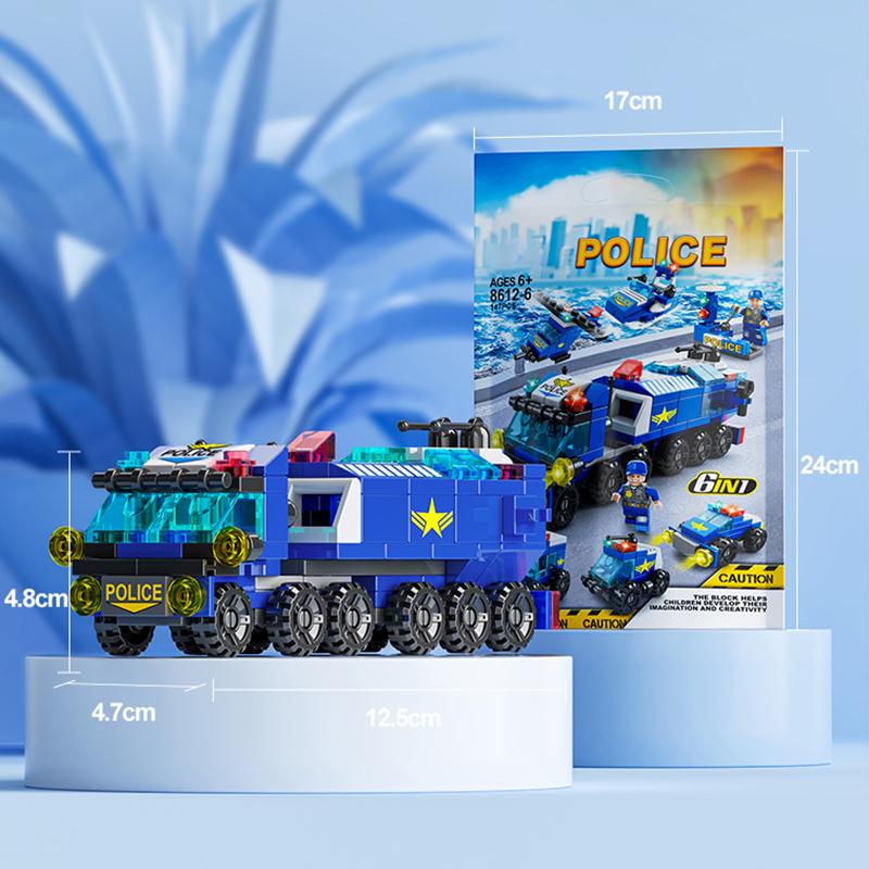 6in1 3D City Street Развивающие игрушки Строительные блоки Игрушки 6 IN 1 Серия City Blocks Игрушки для мальчиков Подарки для детей