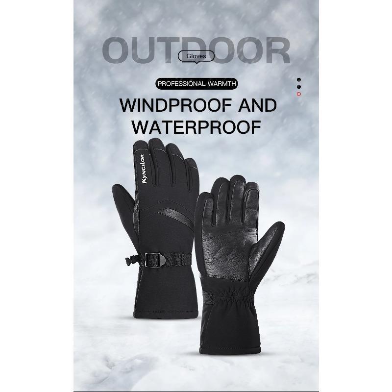 Winter Cycling Skiing Mountaineering Thickened Wool Insulation Double-layer Waterproof Gloves Suitable for Multiple ScenariosS