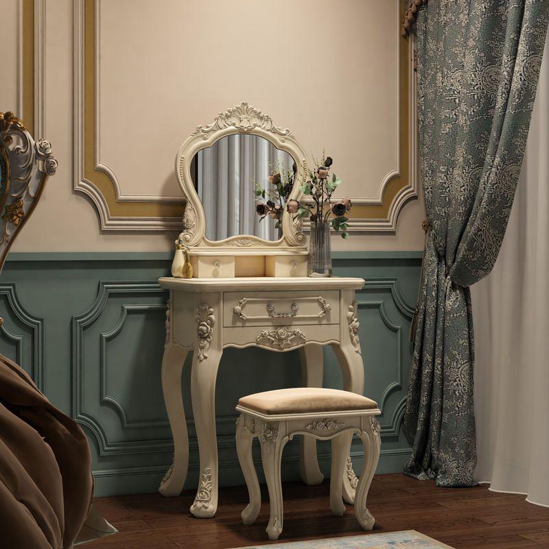 Wangdins Multi-Purpose Princess Vanity Table: European-Style Dressing Table & Makeup Desk for Bedroom.