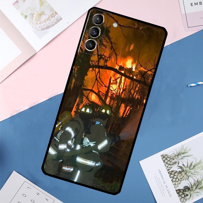 Firefighter Heroes Fireman Case For Samsung Galaxy S23 S22 S24 Ultra Note 20 S20 S21 FE S9 S10 Note 10 Plus Back Cover