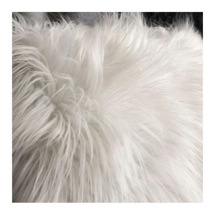 Coussin a poil 45 x 45 cm Epice blanc