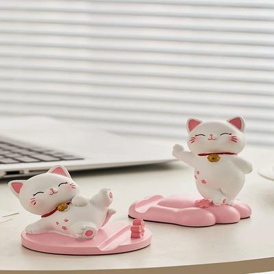 Милый держатель для мобильного телефона Fortune Cat, мультяшный милый держатель для мобильного телефона, креативный милый стиль, маленькое животное