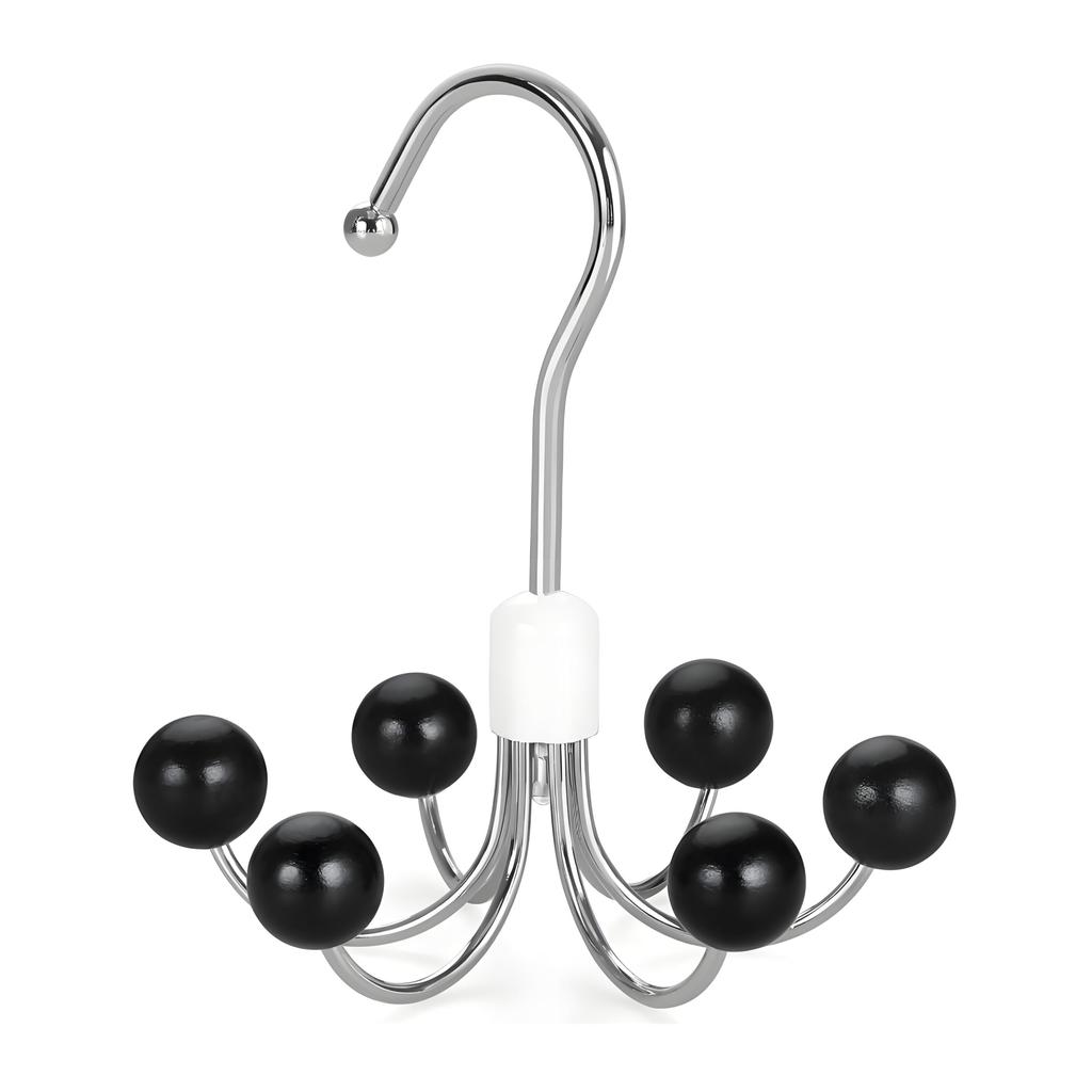 IOLOYU Hanger with 6 Rotating Clothes for Hooded Closet for Tank Convenient Hooks, 360-Degree Rack, Multifunctional, Non-Slip, Parkas, Space-Saving,