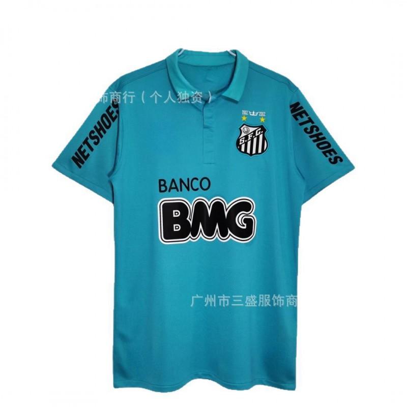 Santos FC 2011-12 Домашняя Ретро Футболка Неймар 11 Белая Детская Юношеская Футбольная Рубашка
