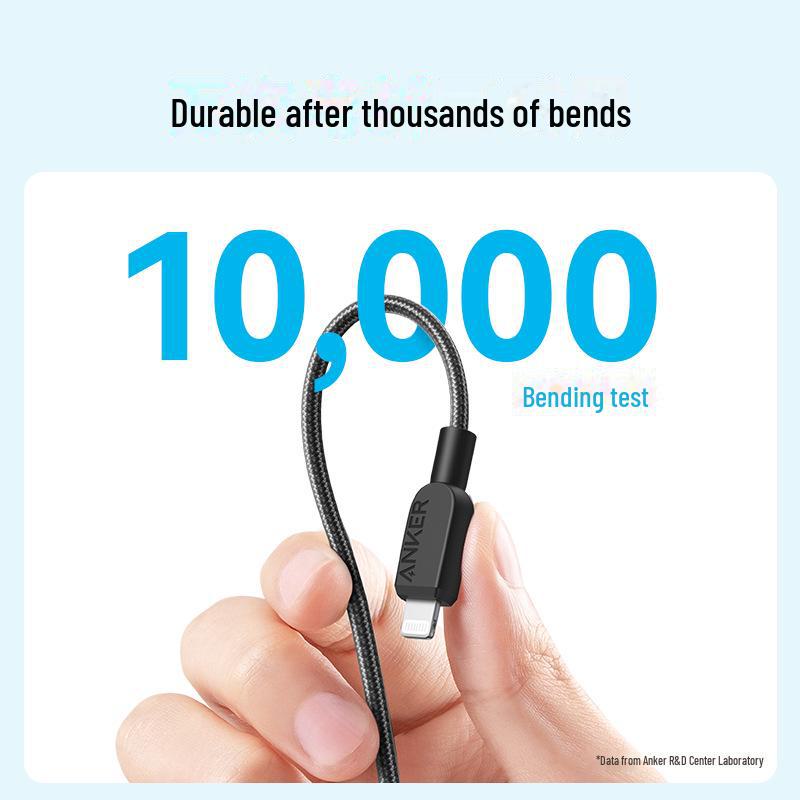 Anker Fast Charging PD Braided USB-C Cable, сертифицированный Apple MFi (А81А6)