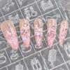 Полностью прозрачные полые наклейки для ногтей «Новый год Лошади», трафареты для аэрографии, самоклеящийся вспомогательный инструмент
