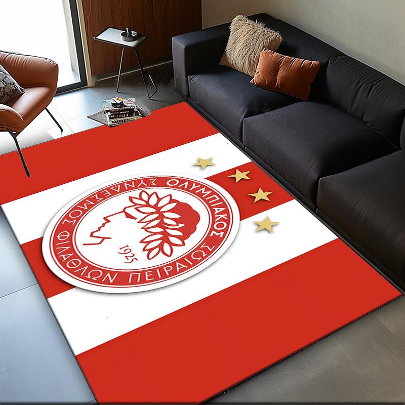1PC rug Olympiacos Fc Team Crest Carpet, Chair Rug,Area Rug for Office Bedroom living rooms bedroom, Doormat decor Christmas fan gifts