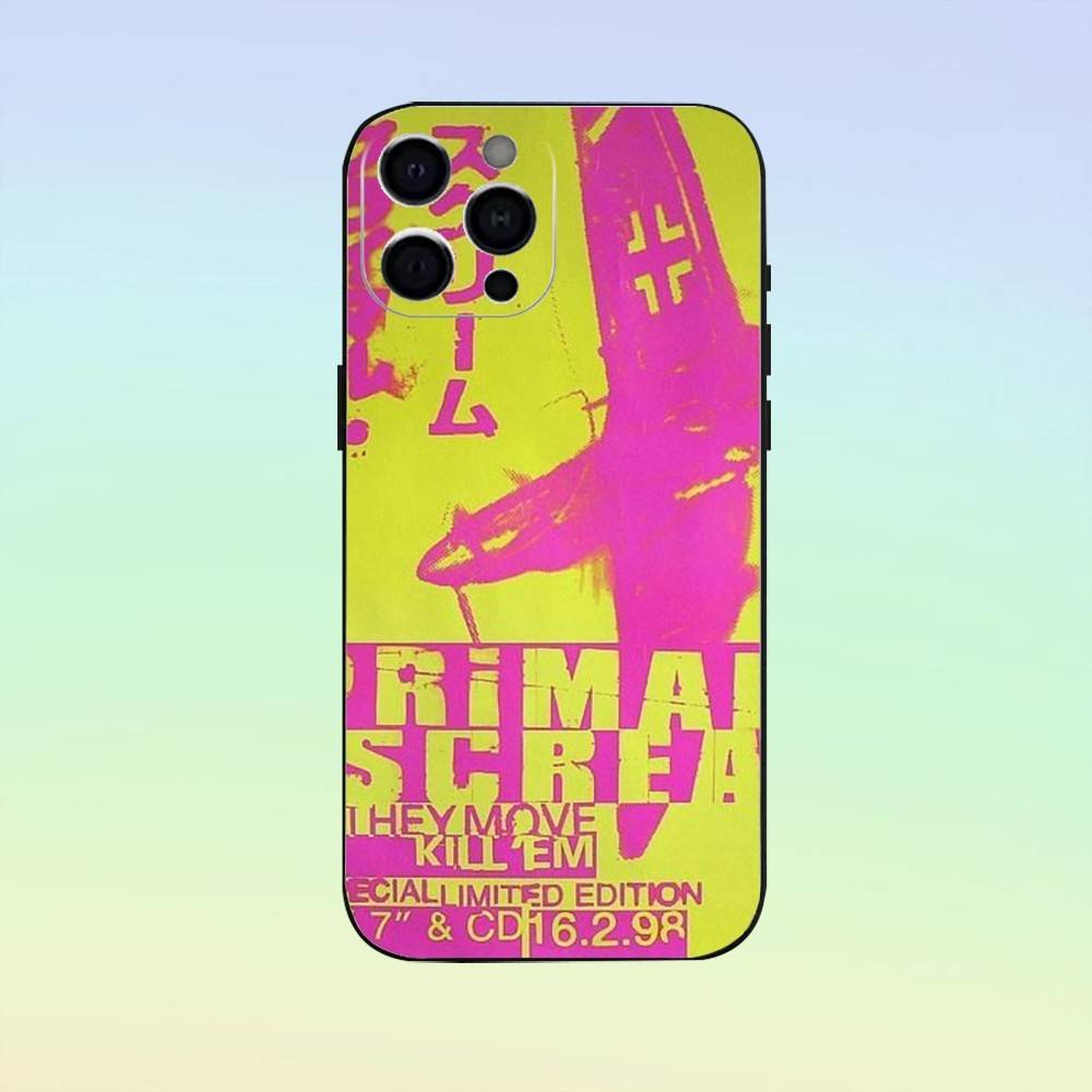 Чехол для телефона Band P-Primal S-Scream для iPhone 17,16,15,14,13,12,11, Мягкий силиконовый черный чехол