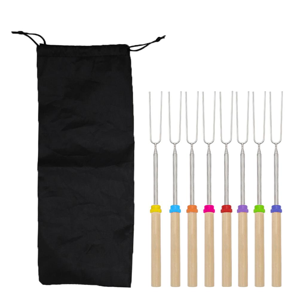 Marshmallow Roasting Sticks-Smores Skewers for Fire Pit Kit-Hot Dog Camping Accessories Campfire Marshmellow Fork 12.2