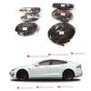 A03E-6Pcs Rubber Auto Door Seal Strips Kit Whole Car Sealing Trim Tape Noise Reduction For Tesla Model S