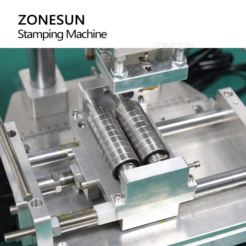 ZONESUN ZS-GT100 Logo Trademark Hot Foil Stamping Machine for Cylinder Wood Lipstick Pencil