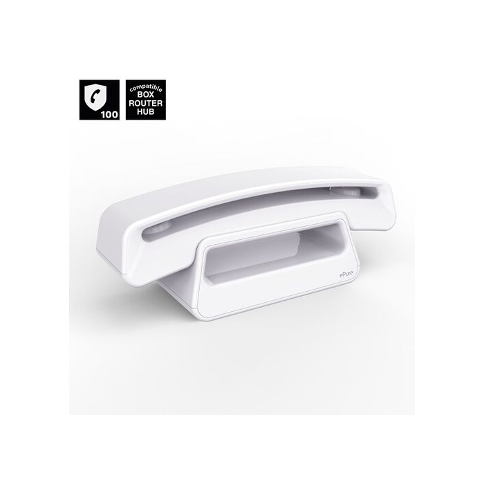 Téléphone fixe sans fil dect - alcatel - epure iconic - design vintage - grand écran - mains libres