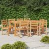 VidaXL Set of 8 Garden Chairs, Patio Seats, Balcony Chairs, Outdoor Gardening Patio Furniture, Teak Wood 3157176