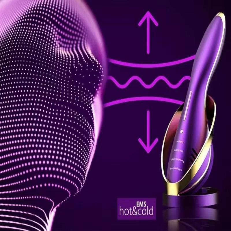 Аппарат для подтяжки лица с горячей и холодной терапией EMS, устройство для подтяжки кожи, массажер для лица, шеи и тела, подбородка, V-образная линия для кожи, против морщин