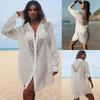 Lace Shirt Style Sunscreen Cardigan Bikini Cover-up for Women
