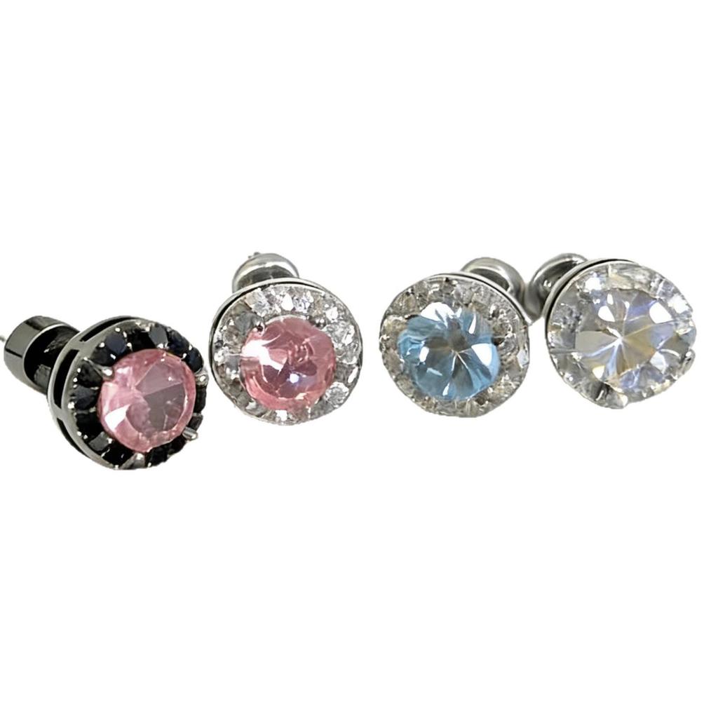 Роскошные серьги-гвоздики в форме ракушки с кубическим цирконием, с плоской закручивающейся застежкой